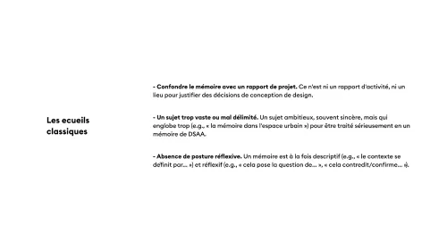 Le mémoire en DSAA · 9