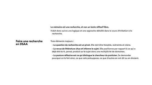 Le mémoire en DSAA · 8
