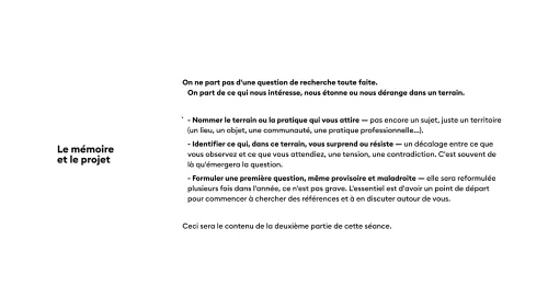 Le mémoire en DSAA · 10