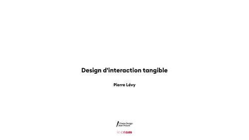 Tangible interaction design - operational theory · 1